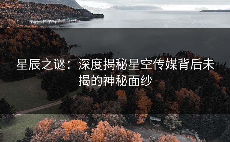 星辰之谜：深度揭秘星空传媒背后未揭的神秘面纱