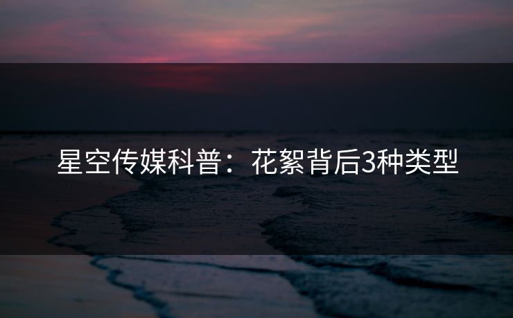 星空传媒科普：花絮背后3种类型
