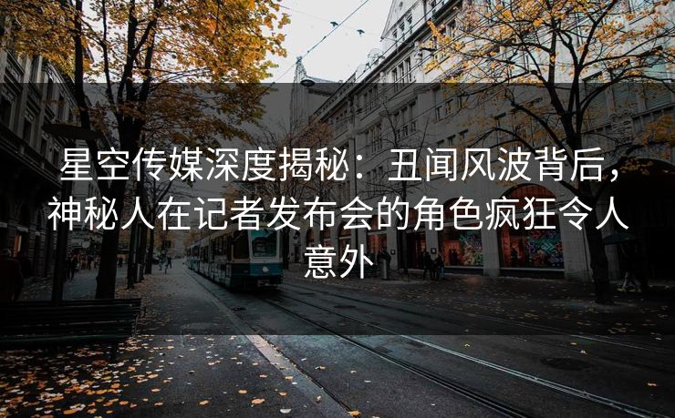 星空传媒深度揭秘：丑闻风波背后，神秘人在记者发布会的角色疯狂令人意外
