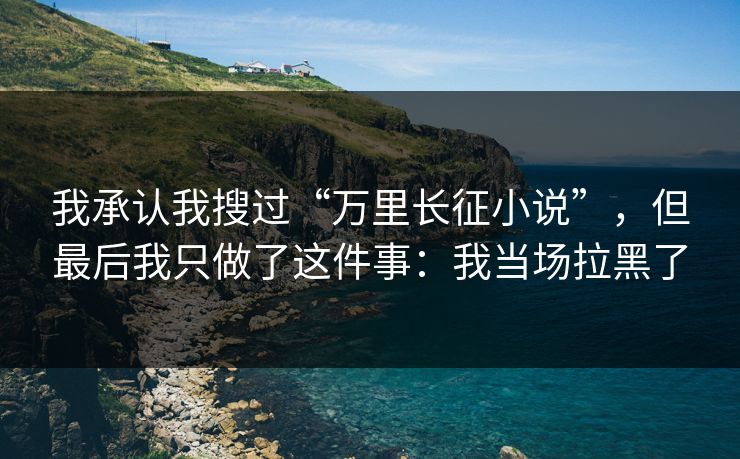 我承认我搜过“万里长征小说”，但最后我只做了这件事：我当场拉黑了